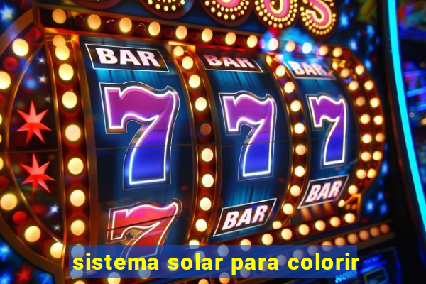 sistema solar para colorir