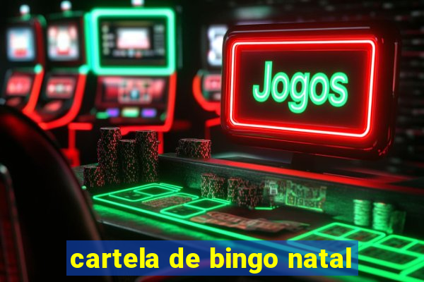 cartela de bingo natal